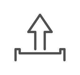 Interface arrows related icon outline and linear vector.
