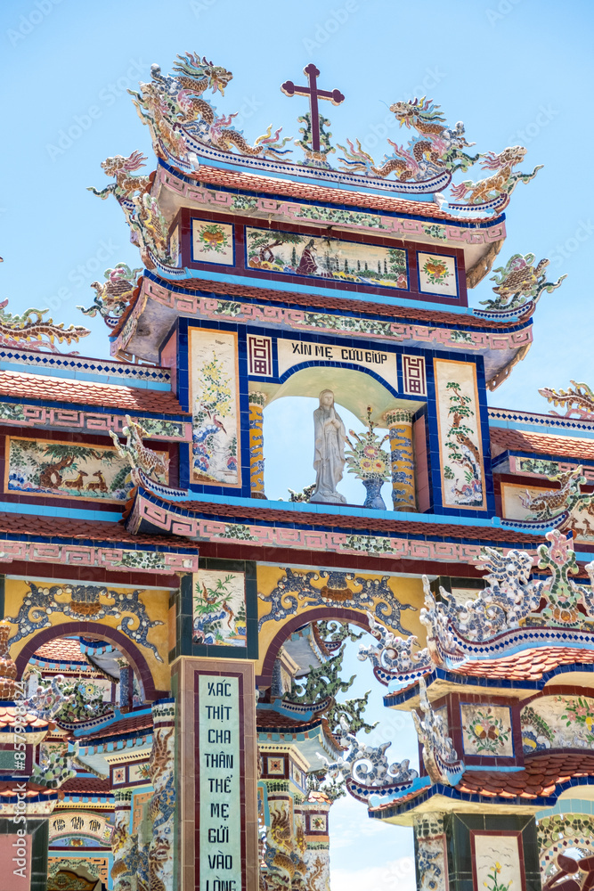 Wall mural vietnamese cemetery architecture