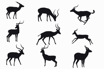 Roe deer silhouettes