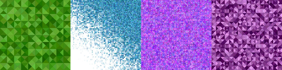 Abstract triangle polygon background set