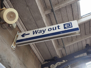 way out sign
