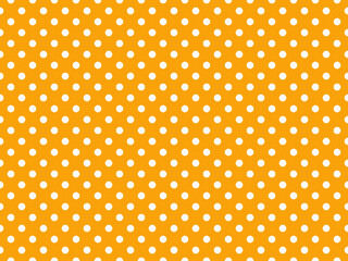 texturised white color polka dots over orange background