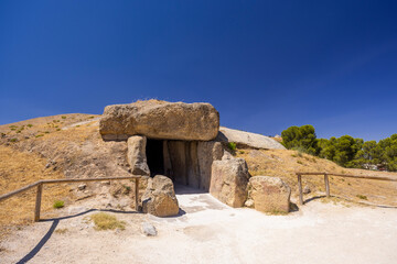 Dolmen de Menga from the 3rd millennium BCE, UNESCO site, Antequera, Spain
