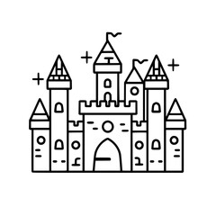 Princess palace, castle icon, castle, Castle png, Line Art Castle, Minimalist Wall Art, Castle Illustration, Castle Silhouette, Line art princes, Line art Palace, Fantasy Castle SVG, Castle Tower, Cas