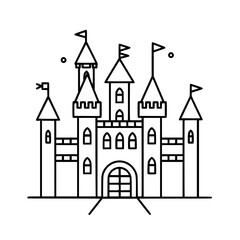 Princess palace, castle icon, castle, Castle png, Line Art Castle, Minimalist Wall Art, Castle Illustration, Castle Silhouette, Line art princes, Line art Palace, Fantasy Castle SVG, Castle Tower, Cas