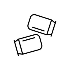 Bullet outline icons, minimalist vector illustration ,simple transparent graphic element .Isolated on white background