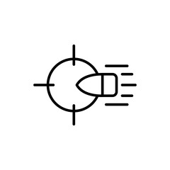 Bullet outline icons, minimalist vector illustration ,simple transparent graphic element .Isolated on white background