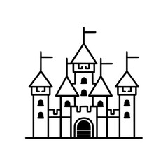 Princess palace, castle icon, castle, Castle png, Line Art Castle, Minimalist Wall Art, Castle Illustration, Castle Silhouette, Line art princes, Line art Palace, Fantasy Castle SVG, Castle Tower, Cas