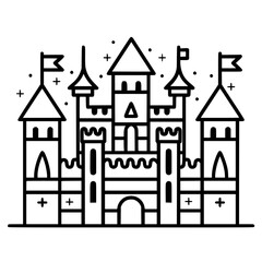 Princess palace, castle icon, castle, Castle png, Line Art Castle, Minimalist Wall Art, Castle Illustration, Castle Silhouette, Line art princes, Line art Palace, Fantasy Castle SVG, Castle Tower, Cas