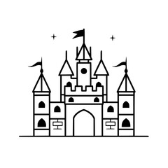 Princess palace, castle icon, castle, Castle png, Line Art Castle, Minimalist Wall Art, Castle Illustration, Castle Silhouette, Line art princes, Line art Palace, Fantasy Castle SVG, Castle Tower, Cas