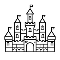 Princess palace, castle icon, castle, Castle png, Line Art Castle, Minimalist Wall Art, Castle Illustration, Castle Silhouette, Line art princes, Line art Palace, Fantasy Castle SVG, Castle Tower, Cas