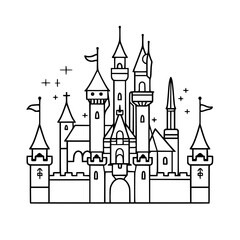 Princess palace, castle icon, castle, Castle png, Line Art Castle, Minimalist Wall Art, Castle Illustration, Castle Silhouette, Line art princes, Line art Palace, Fantasy Castle SVG, Castle Tower, Cas