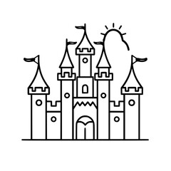 Princess palace, castle icon, castle, Castle png, Line Art Castle, Minimalist Wall Art, Castle Illustration, Castle Silhouette, Line art princes, Line art Palace, Fantasy Castle SVG, Castle Tower, Cas