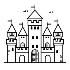 Princess palace, castle icon, castle, Castle png, Line Art Castle, Minimalist Wall Art, Castle Illustration, Castle Silhouette, Line art princes, Line art Palace, Fantasy Castle SVG, Castle Tower, Cas