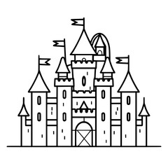 Princess palace, castle icon, castle, Castle png, Line Art Castle, Minimalist Wall Art, Castle Illustration, Castle Silhouette, Line art princes, Line art Palace, Fantasy Castle SVG, Castle Tower, Cas