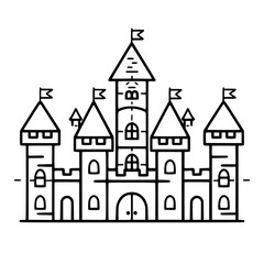 Princess palace, castle icon, castle, Castle png, Line Art Castle, Minimalist Wall Art, Castle Illustration, Castle Silhouette, Line art princes, Line art Palace, Fantasy Castle SVG, Castle Tower, Cas