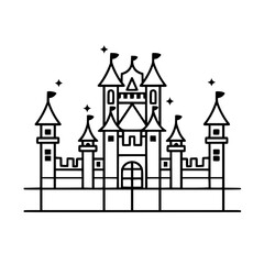 Princess palace, castle icon, castle, Castle png, Line Art Castle, Minimalist Wall Art, Castle Illustration, Castle Silhouette, Line art princes, Line art Palace, Fantasy Castle SVG, Castle Tower, Cas