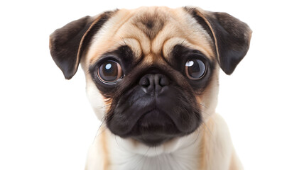 Obraz premium Adorable Pug Puppy with Big Eyes