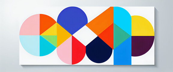 illustrazione con elementi geometrici a tema astratto contemporaneo