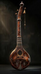 Captivating Sitar Melodies. Traditional musical instrument