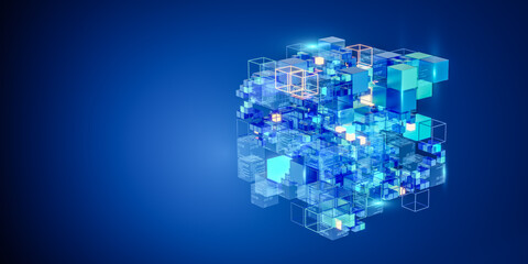 Abstract Big Data Cube Network Visualization