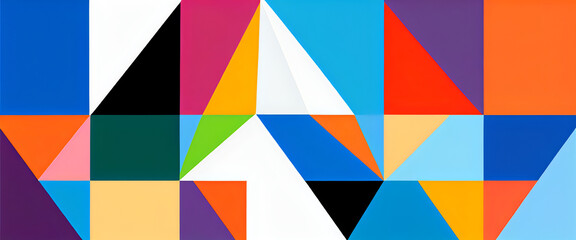 illustrazione con elementi geometrici a tema astratto contemporaneo