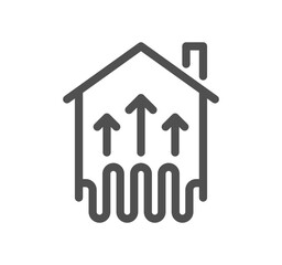 House heating related icon outline and linear vector.
