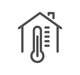 House heating related icon outline and linear vector.
