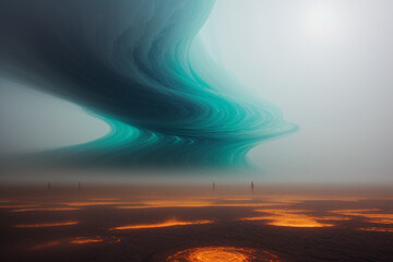 a cloudy/smoky piece of art