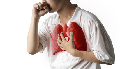man patients with respiratory or lung diseases, bad air, dust, tuberculosis, lung cancer,...