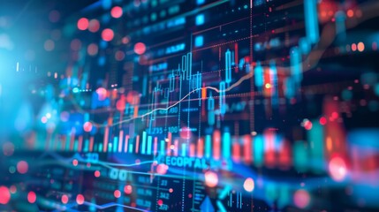 Obraz premium Abstract Stock Market Data Visualization