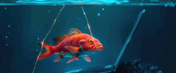 Cybersecurity Threat. Illustration of Phishing Scam Concept