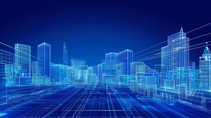 Line and Architecture Future Urban Internet Technology Background