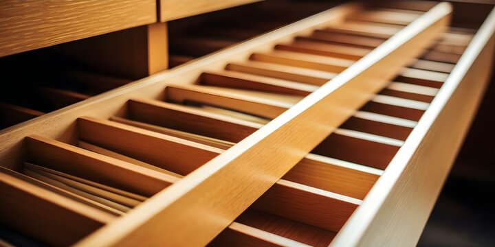 Elegantly crafted wooden drawer dividers for tidy and organized spaces. Concept Organization, Home Improvement, Declutter, Wooden Accessories