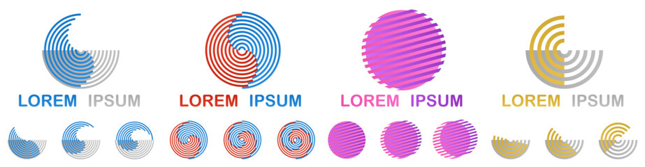Abstract circle logo design collection