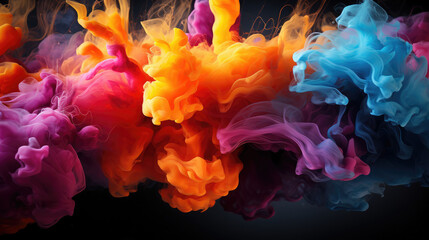 Obraz premium Color smoke cloud, fog, haze, steam, background