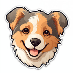 Puppy face sticker, Cute Vector for Crafts and DIY Projects