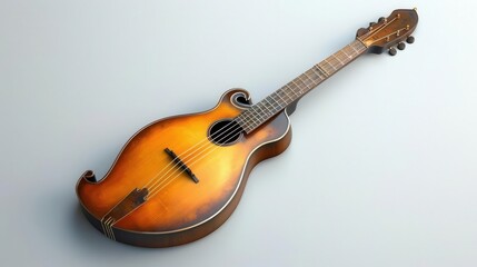 Obraz premium Vibrant Melodies. An elegant composition of a mandolin instrument