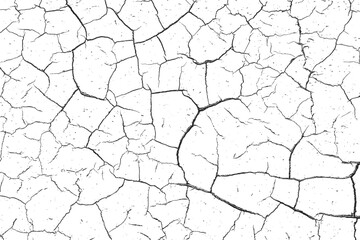 Black wall grunge texture. Dark сracked grainy texture on white background. Dust overlay textured. Grain noise particles. Weathered effect. Scratches pattern. Vector illustration, EPS 10.