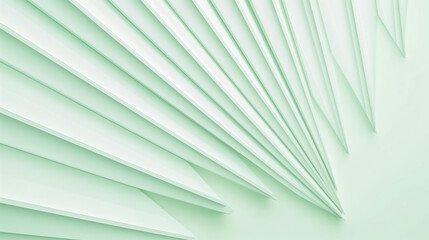 Obraz premium Geometric green background with overlapping shapes and copy space