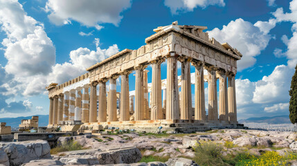 Discover Greece's beauty with varied viewpoints and compositions, AI generative.