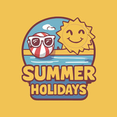 Summer holiday beach concept vector design