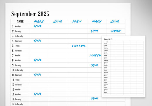 Family Calendar Planner