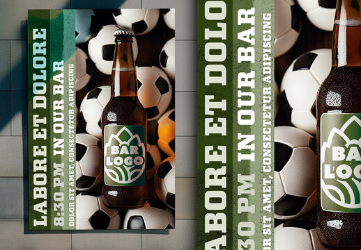 Poster Advertising Match Football Drink AI Generated