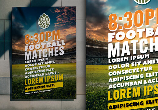 Poster Advertising Match Football AI Generated