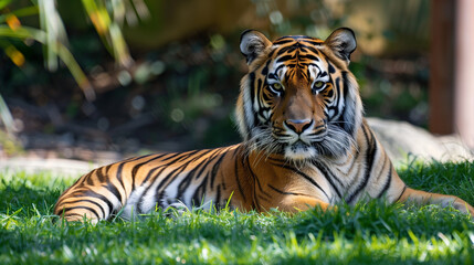 Obraz premium Bengal tiger in the grass