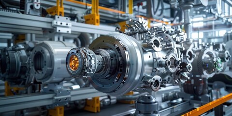 Future of Manufacturing. Artistic representation of Industry 4.0