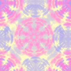 Tie-dye Wash Paint. Watercolor Wash Background. Color Motion. Boundless Abstract Painting. Bohemian Abstract Style. Pink,White Shibori Organic Retro Style. Soft Wash Paint.