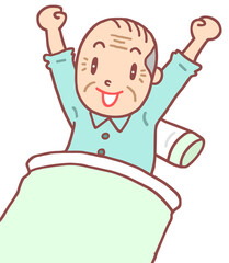 健康のイラスト - 早起き・目覚め・起床・離床・覚醒