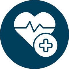 Health Glyph Circle Icon